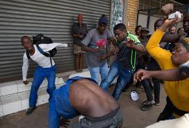 Scene from East London, South Africa, amid xenophobia concerns